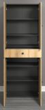 Badezimmer Hochschrank Feliz in Evoke Eiche und grau Badschrank 70 x 186 cm