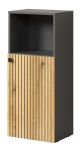 Badezimmer Kommode Feliz in Evoke Eiche und Grau, Badschrank 40 x 95 cm