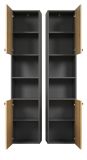 Badm�bel Set Feliz in Evoke Eiche und Grau, Badkombination 4-teilig 180 x 186 cm