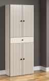Badezimmer Hochschrank Feliz in Kaschmir Grau Badschrank 70 x 186 cm