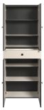 Badezimmer Hochschrank Feliz in Kaschmir Grau Badschrank 70 x 186 cm
