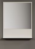 Badezimmer Spiegel Feliz in Kaschmir / Grau, Wandspiegel 60 x74 cm mit Ablage
