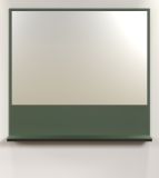 Badezimmer Spiegel Feliz in gr�n Badspiegel mit Ablage 80 cm