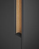 Badezimmer Hochschrank Center in grau matt und Wotan Eiche Badschrank 34 x 200 cm