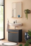Badm�bel Set 2-teilig Center in grau matt und Wotan Eiche Badkombination 60 cm