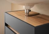 Badm�bel Set 4-teilig Center in grau matt und Wotan Eiche Badkombination 168 cm