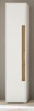 Badezimmer Hochschrank Center in wei� und Wotan Eiche Badschrank 34 x 200 cm