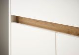 Badm�bel Set 4-teilig Center in wei� und Wotan Eiche Badkombination 168 cm
