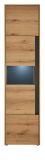 Vitrine Center in Evoke Eiche und grau Vitrinenschrank 50 x 197 cm