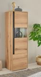 Vitrine Center in Evoke Eiche und grau Vitrinenschrank 50 x 155 cm