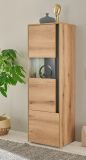 Vitrine Center in Evoke Eiche und grau Vitrinenschrank 50 x 155 cm