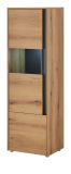 Vitrine Center in Evoke Eiche und grau Vitrinenschrank 50 x 155 cm