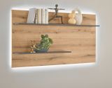 Wandpaneel Center in Evoke Eiche und grau Wandregal 155 x 80 cm