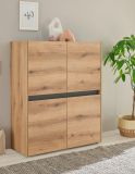 Highboard Center in Evoke Eiche und grau Kommode 100 x 120 cm