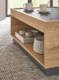 Couchtisch Center in Evoke Eiche und grau Beistelltisch 90 x 60 cm