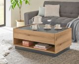 Couchtisch Center in Evoke Eiche und grau Beistelltisch 90 x 60 cm