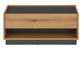 Couchtisch Center in Evoke Eiche und grau Beistelltisch 90 x 60 cm
