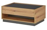 Couchtisch Center in Evoke Eiche und grau Beistelltisch 90 x 60 cm