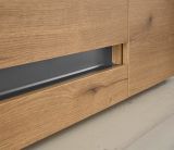 Wohnwand Center in Evoke Eiche und grau Wohnkombination Set 3-teilig 343 cm