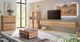 Schrank Set 3-teilig Center in Evoke Eiche und grau Wohnkombination 3 x Vitrine 190 x 155 cm