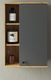 Badezimmer H�ngeschrank Torsby in grau und Evoke Eiche Badschrank h�ngend 51 x 75 cm