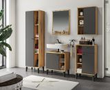 Badezimmer Spiegel Torsby in Evoke Eiche Badspiegel mit Ablage 60 x 75 cm