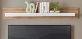 Wandboard Rivian in wei� matt und Evoke Eiche Wandregal 150 cm