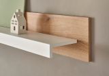 Wandboard Rivian in wei� matt und Evoke Eiche Wandregal 198 cm