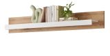 Wandboard Rivian in wei� matt und Evoke Eiche Wandregal 198 cm