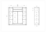 Highboard Rivian in wei� matt und Evoke Eiche Kommode 141 x 139 cm