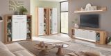 Highboard Rivian in wei� matt und Evoke Eiche Kommode 141 x 139 cm