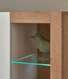 TV-Lowboard und Wandboard Rivian in wei� matt und Evoke Eiche Wohnkombination Set 2-teilig 198 cm