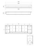 TV-Lowboard und Wandboard Rivian in wei� matt und Evoke Eiche Wohnkombination Set 2-teilig 198 cm