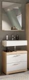 Badm�bel Set 2-teilig Mambo in wei� Hochglanz und Sonoma Eiche Badkombination 60 x 191 cm