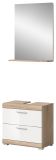 Badm�bel Set 2-teilig Mambo in wei� Hochglanz und Sonoma Eiche Badkombination 60 x 191 cm