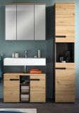 Badm�bel Set 3-teilig Cooper in Artisan Eiche und grau Badkombination 133 x 193 cm, Soft-Close