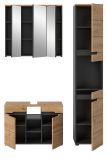 Badm�bel Set 3-teilig Cooper in Artisan Eiche und grau Badkombination 133 x 193 cm, Soft-Close