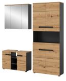 Badm�bel Set 3-teilig Cooper in Artisan Eiche und grau Badkombination 171 x 193 cm, Soft-Close
