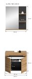 Badm�bel Set 2-teilig Cooper in Artisan Eiche und grau Badkombination 63 x 193 cm, Soft-Close