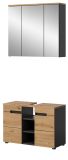 Badm�bel Set 2-teilig Cooper in Artisan Eiche und grau Badkombination 80 x 193 cm, Soft-Close