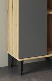 Badm�bel Set 3-teilig Torsby in grau und Evoke Eiche Badkombination 121 x 190 cm