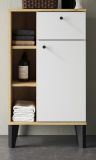 Badezimmer Kommode Torsby in wei� und Evoke Eiche Badkommode 51 x 90 cm