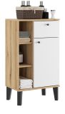 Badezimmer Kommode Torsby in wei� und Evoke Eiche Badkommode 51 x 90 cm