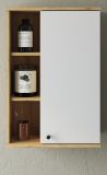 Badezimmer H�ngeschrank Torsby in wei� und Evoke Eiche Badschrank h�ngend 51 x 75 cm