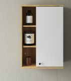 Badezimmer H�ngeschrank Torsby in wei� und Evoke Eiche Badschrank h�ngend 51 x 75 cm