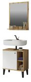 Badm�bel Set 2-teilig Torsby in wei� und Evoke Eiche Badkombination 60 cm