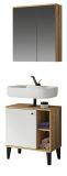 Badm�bel Set 2-teilig Torsby in wei� und Evoke Eiche Badkombination 60 cm