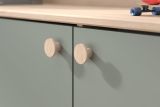 Parisot Hochbett Matre in Jackson Eiche und gr�n Kinder- und Jugendzimmer Bett mit Stauraum