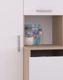 Waschmaschinenschrank Laundry in wei� und Jackson Eiche Set 4-teilig 268 x 184 cm