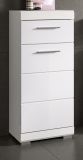 Badezimmer Kommode Shawn in wei� Hochglanz Badschrank 37 x 88 cm